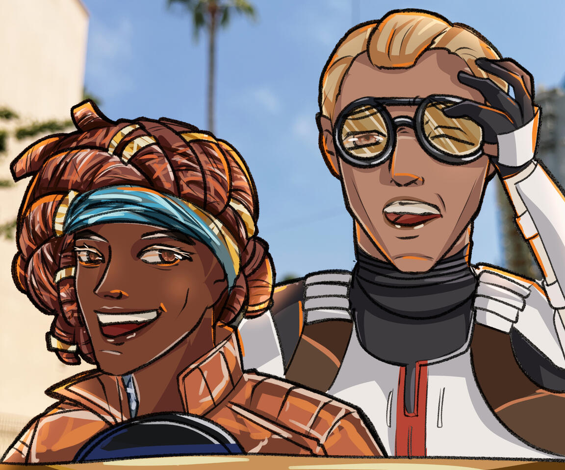 Headshot, two characters